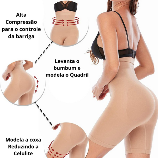 Calcinha modeladora de cintura e  levantadora de bumbum com controle de barriga