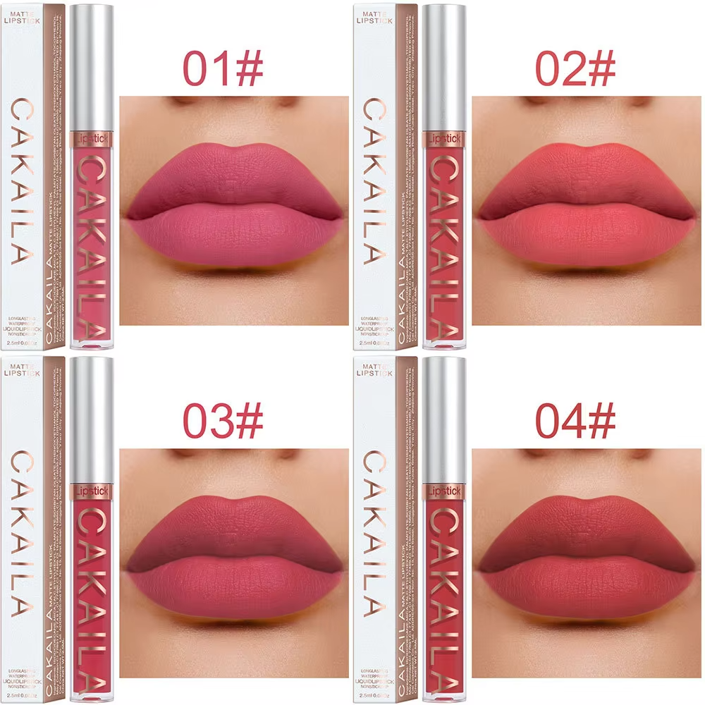 Batons x6 Matte + Lipgloss Finalizador Cakaila™