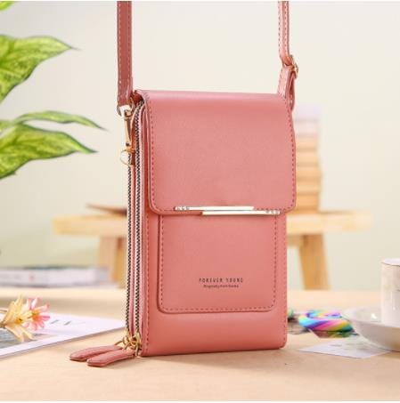 Bolsa de Couro Legítimo Forever Quality 2 em 1 | Versão 2022 | Último dia de Frete Grátis + Promoção 0 varejaoshopp Rosa 