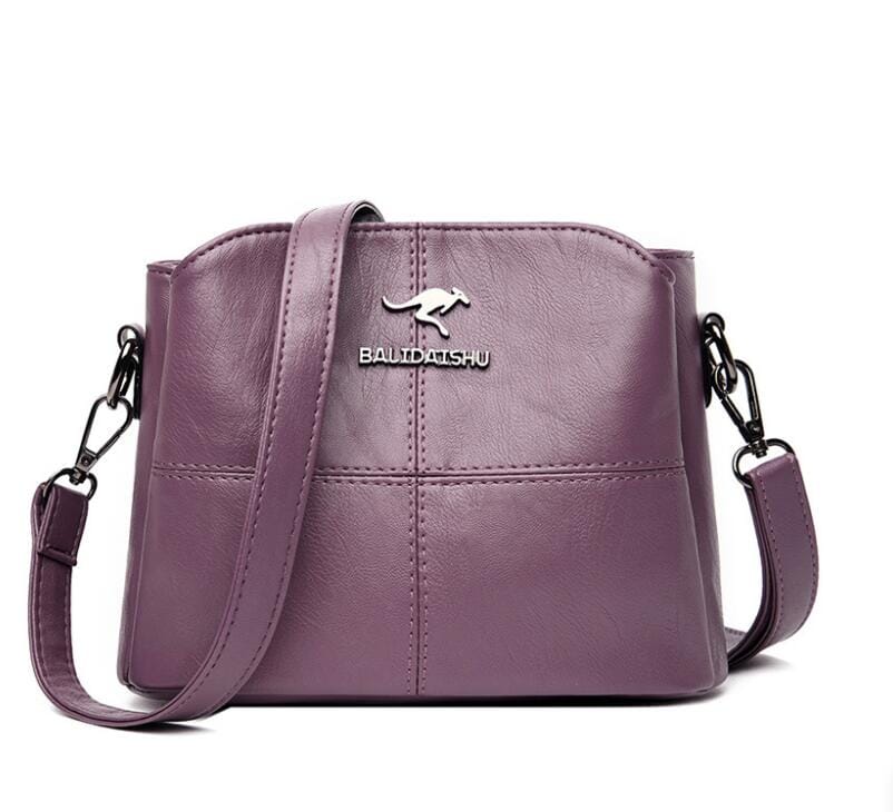 Bolsa Feminina Couro Tradicional sofia 0 loja Zene Roxo 