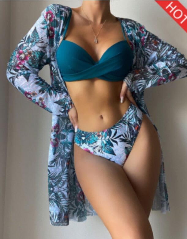 Conjunto Moda Praia Biquíni + Saída Grátis 0 loja Zene Petróleo P 